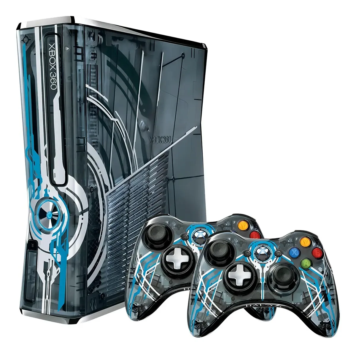 Microsoft Xbox 360 Slim 320GB Limited Edition Halo 4 Bundle cor azul