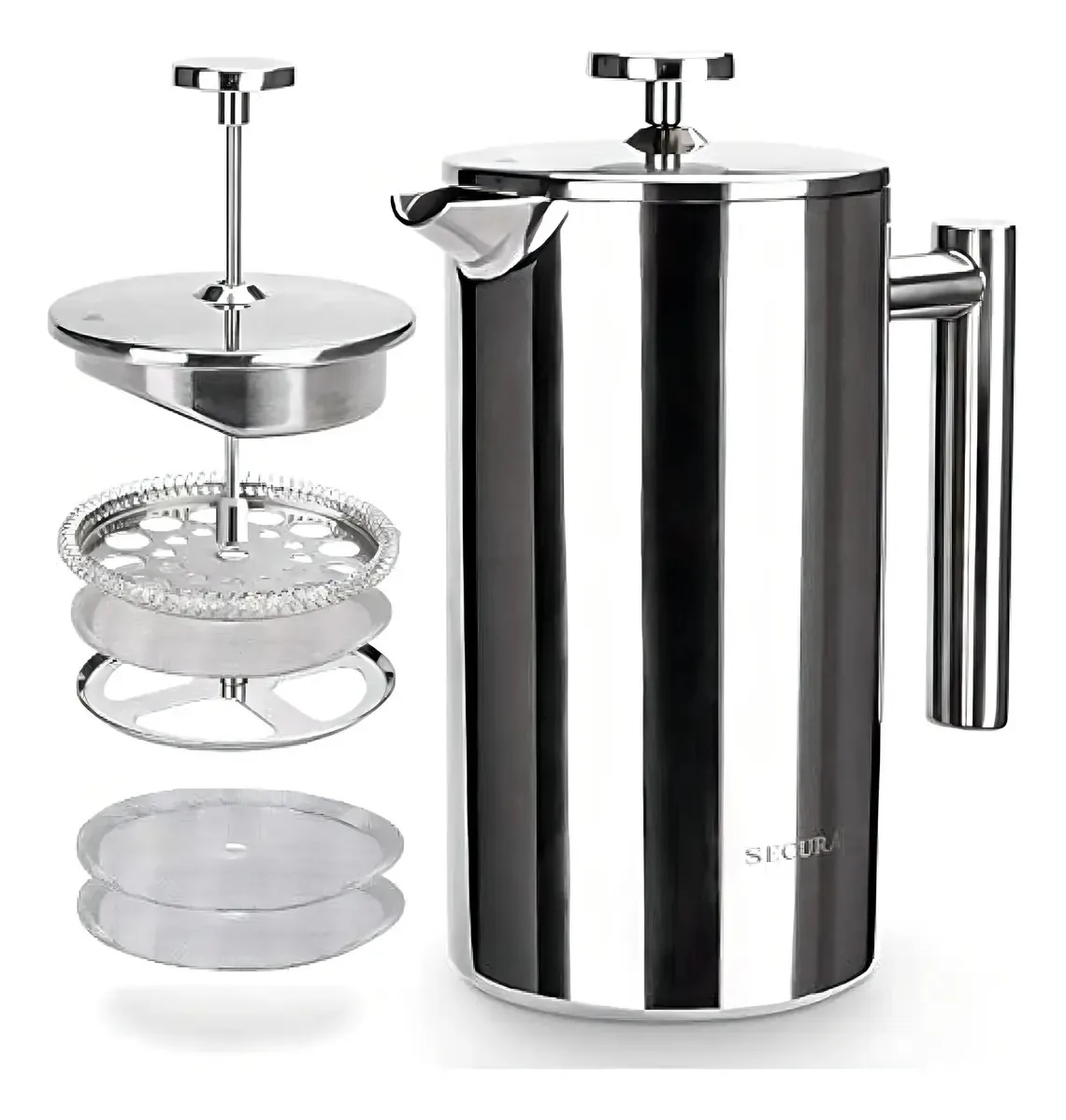 Cafeteira prateada Secura SFP-34DS