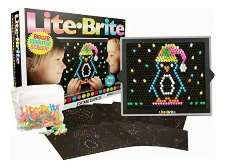 Brinquedo retrô Basic Fun Lite-brite, tela maior e