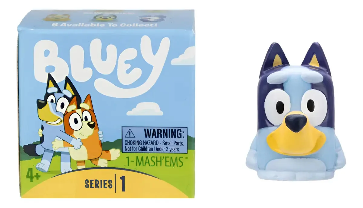 Cápsula azul Mash'ems Bluey Squishy
