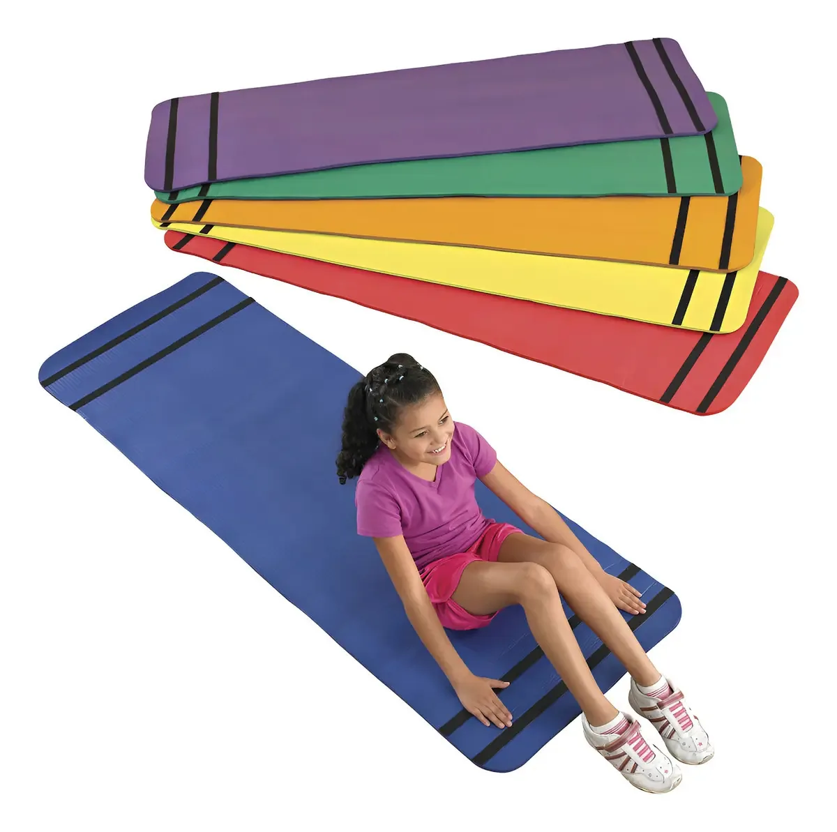 Sportime Curl Up - Tapetes de ioga, cores, Ju. Cor Preto