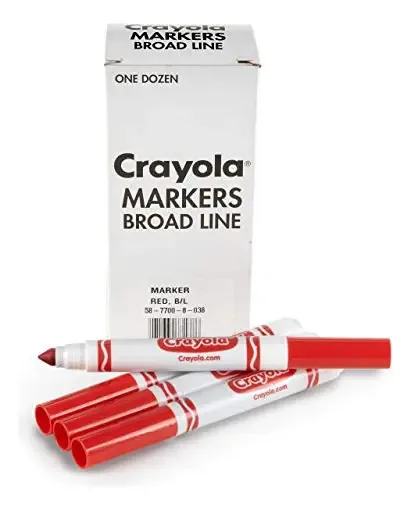 Marcadores Crayola Broad Line, vermelhos, marcadores a granel