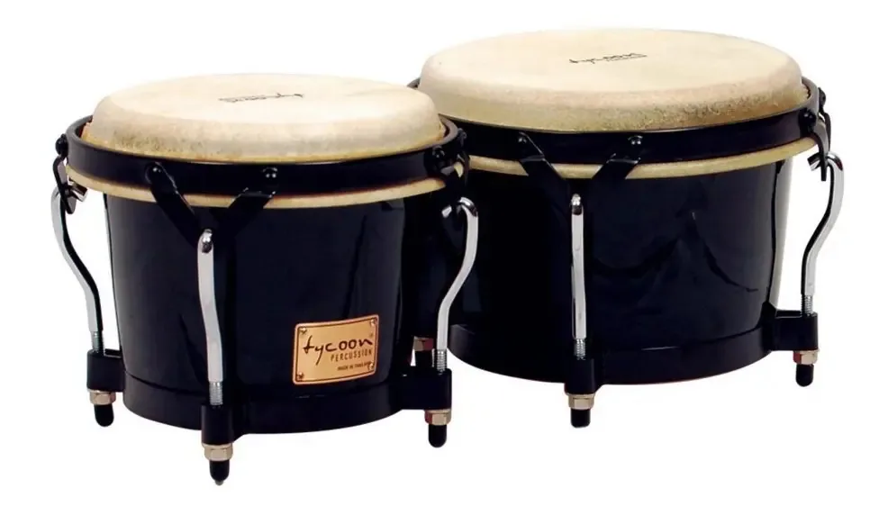 Bongô Tycoon STB-B-BK tamanho 7" e 8.5" de madeira