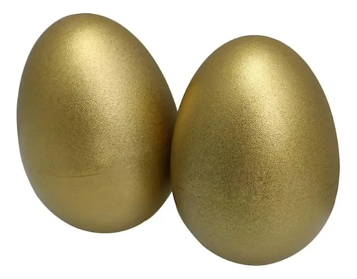 Par de ovos Shakers-maracas Plast TE-GD (dourados), cor de ouro escuro