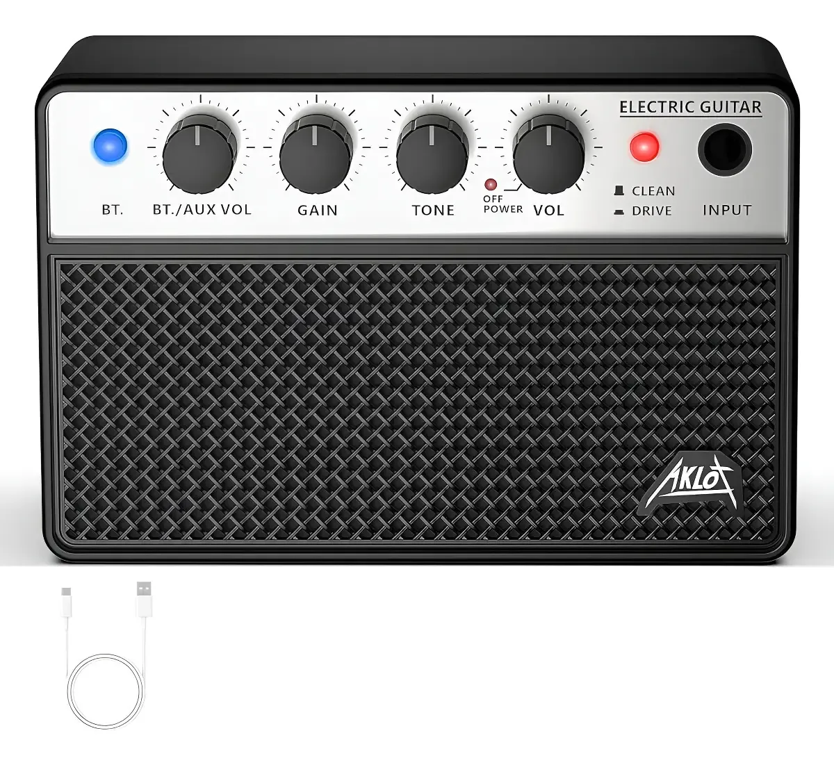 Amplificador de guitarra portátil de 10w com Bluetooth e