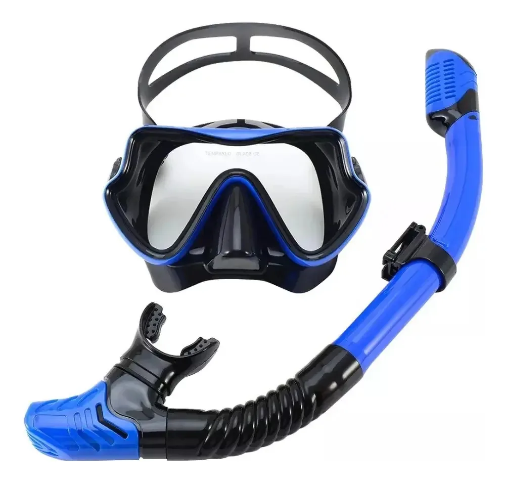 Óculos de mergulho, viseiras de snorkel, máscara antiembaçante de 180°