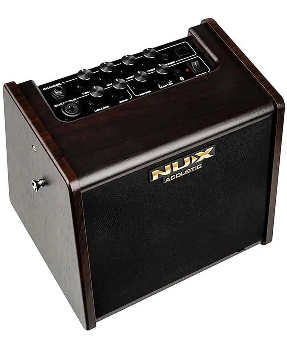Amplificador acústico Nux Ac-25 com bateria recarregável