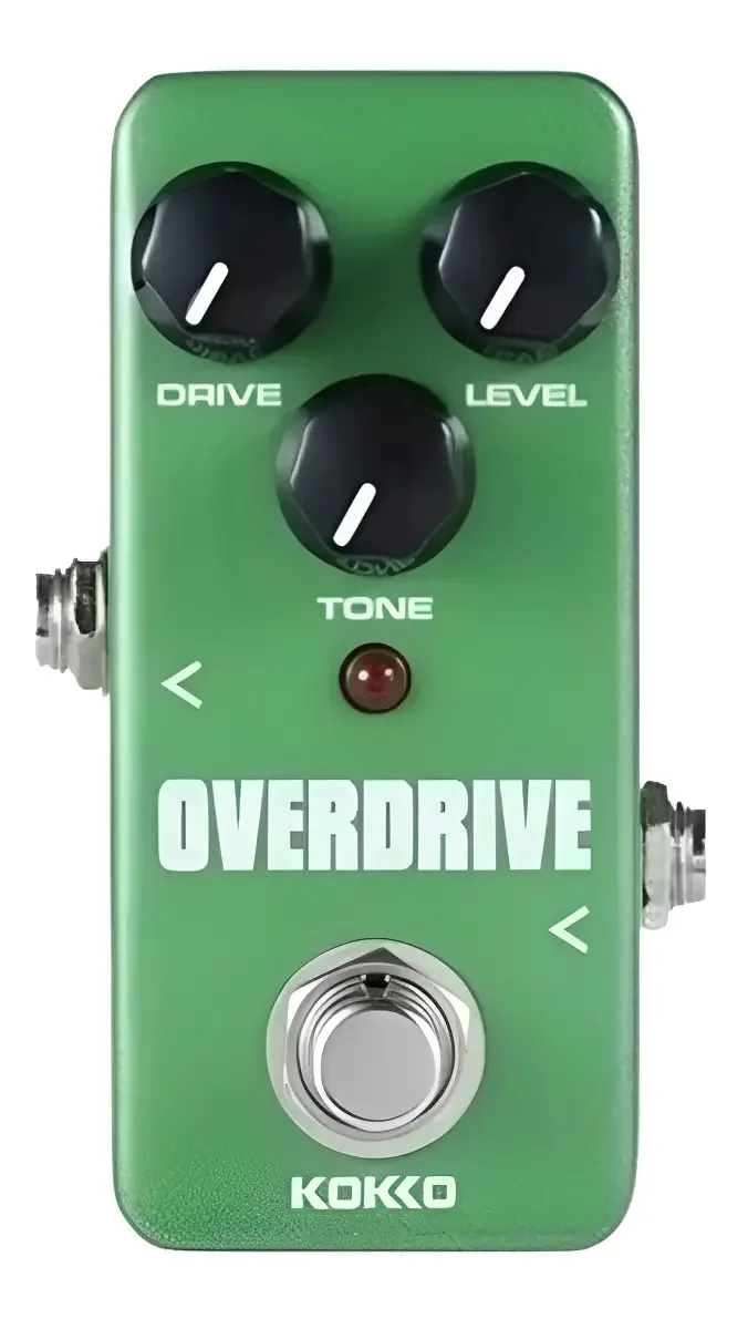 Pedal de Efeitos Kokko Mini Overdrive FOD3 Verde para Guitarra e Baixo