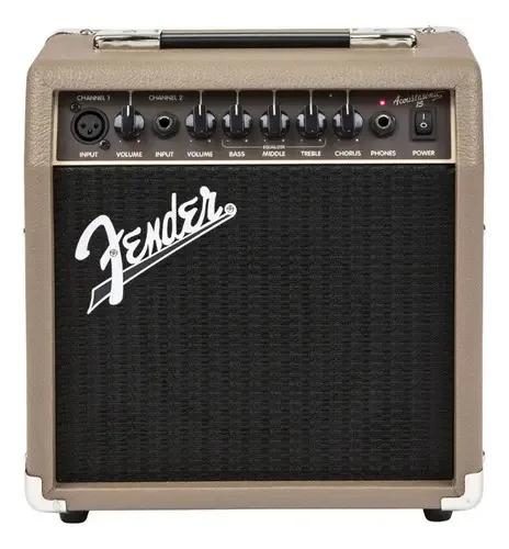 Amplificador De Violão Eletroacústica Fender Acoustasonic 15 Café