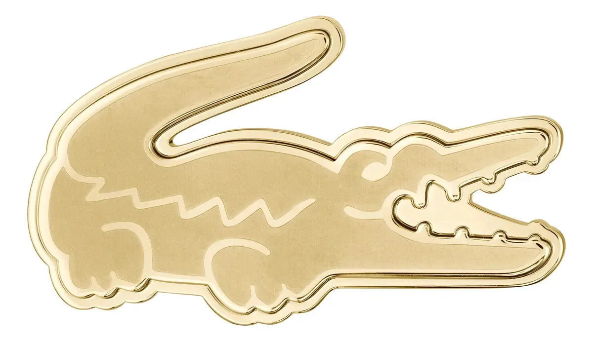 Broche unissex banhado a ouro Lacoste 2040484
