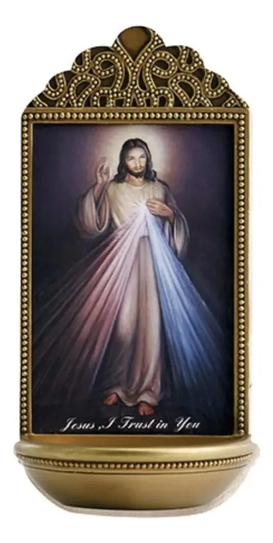 Fonte de água sagrada Christian Brands Divine Mercy 6