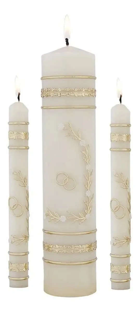 Velas de Casamento Christian Brands Flores & Anéis