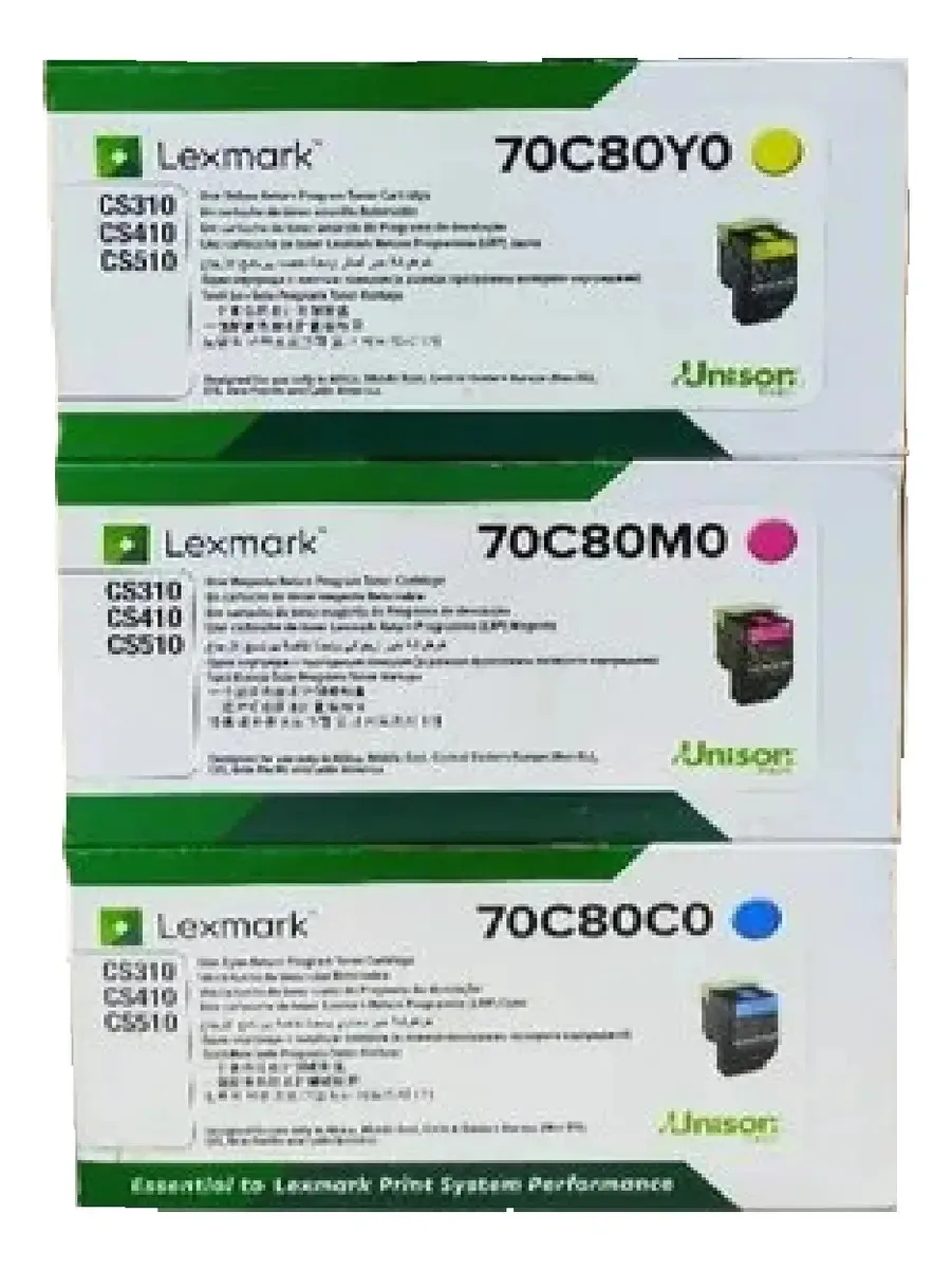 Conjunto de cartuchos para Lexmark 708 3 cores