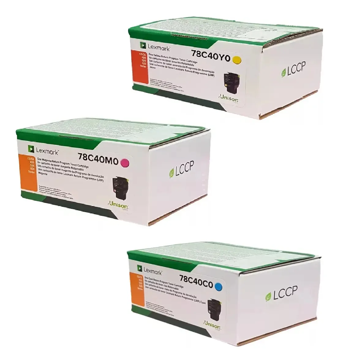 Conjunto de cartuchos para Lexmark 784 3 cores