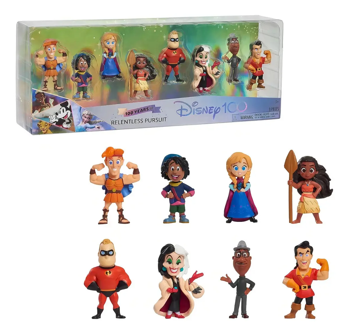 Conjunto Disney 100 Miniaturas 8 Bonecos