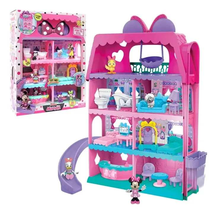 Disney Junior - Minnie's Hotel - 4 andares - Luz e som - Rosa