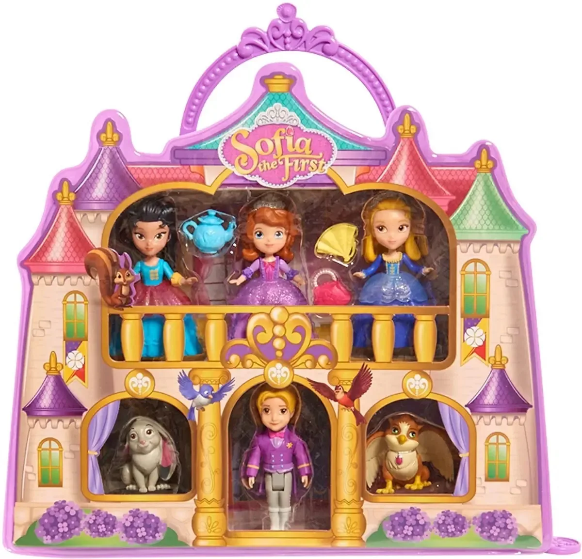 Princess Sofia - Conjunto de 6 bonecos e estojo de armazenamento