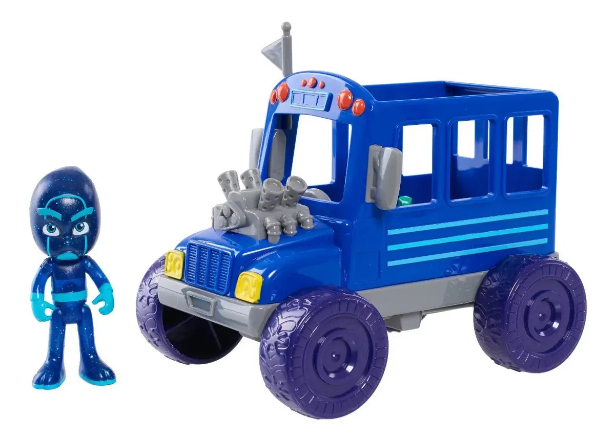 Veículo e boneco de ônibus Pj Masks Ninja