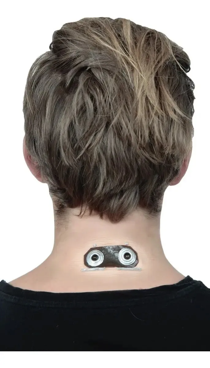Aplicação de maquiagem Gits Plugs Buttons Terminator Costume