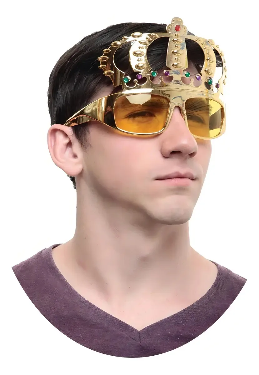 Lentes divertidas com lentes Mirey Crown e Queen/King
