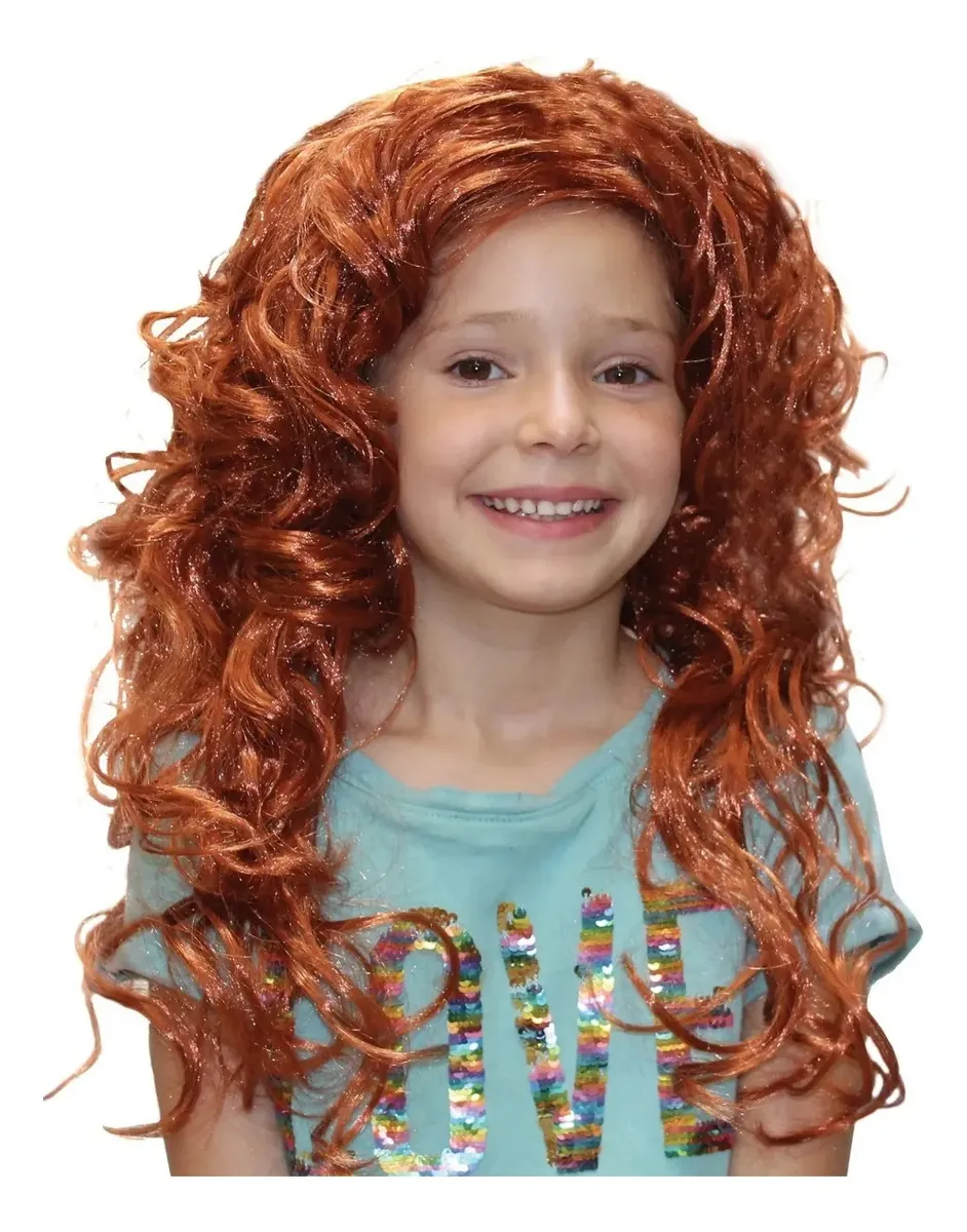 Festas e fantasias animadas com peruca Brave Princess