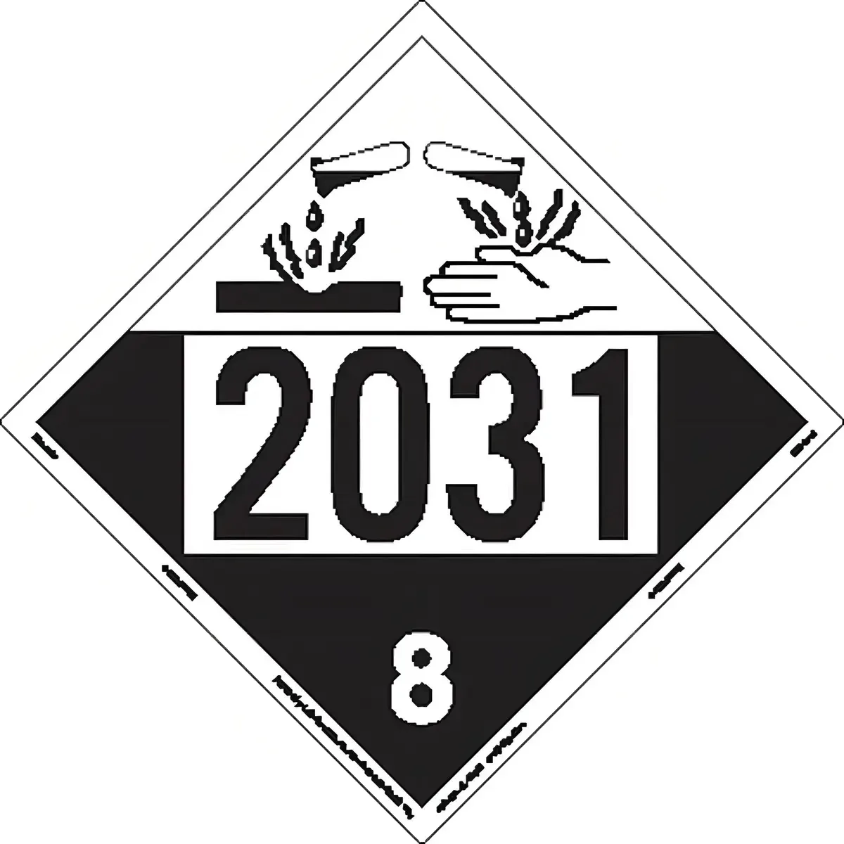 Labelmaster Zt4-2031 Un 2031 - Papelão de materiais perigosos