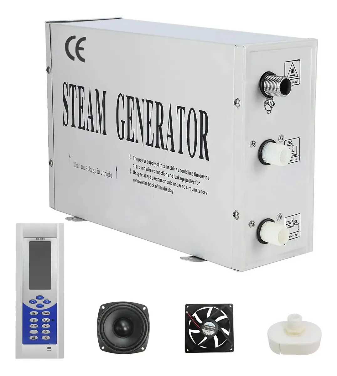 Gerador de vapor de 1,5 Kw para sauna doméstica, spa com controlador digital de temperatura e tempo para sala de 35 a 125 pés cúbicos