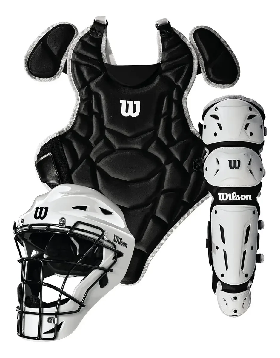 Kit de equipamento de proteção esportiva infantil Wilson EZ Gear 2.0 - 4 peças