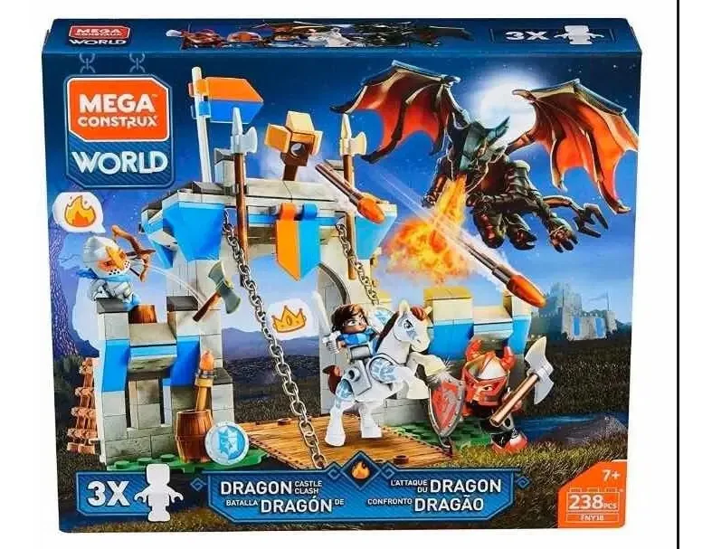 Blocos Mega Construx Dragon Castle Battle Mega Blocos