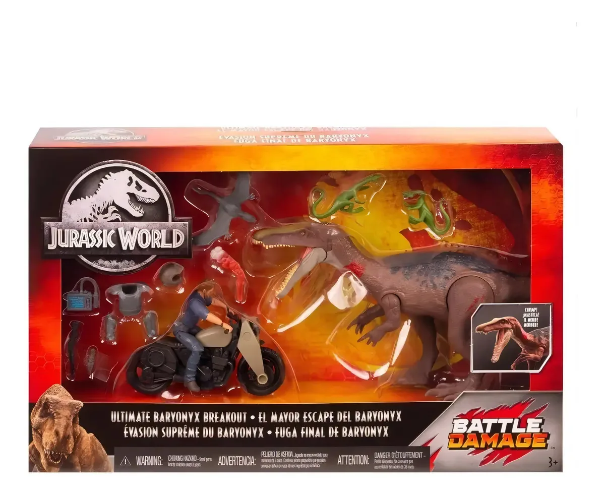 Figuras do Jurassic World Battle Damage Ultimate Baryonyx
