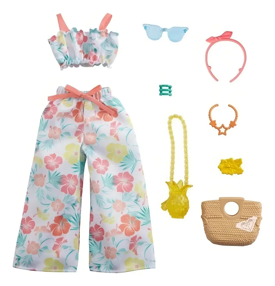 Barbie Roupas E Acessórios - Look Floral Com Calça Dc
