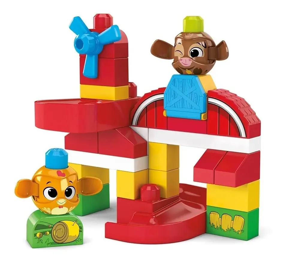 Brinquedos para bebês Mega Bloks Surprise Peek A Boo Farm Animals