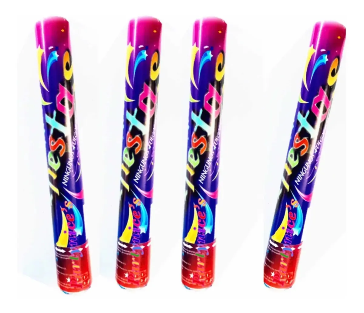 Lançador de confetes metálico 6 Bazuca 40 cm Cañon Partynices