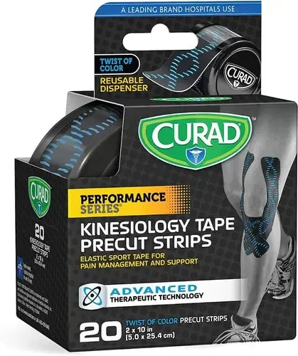 Fita esportiva da série Performance, fita azul Kinesio 2 x 10