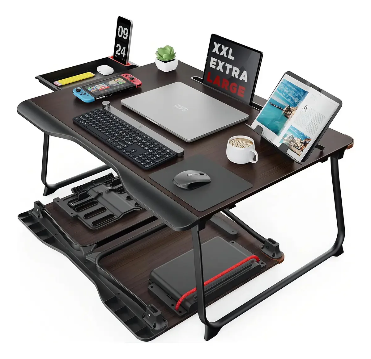 Saiji - Escritorio Para Computadora Portatil Para Cama, Mesa