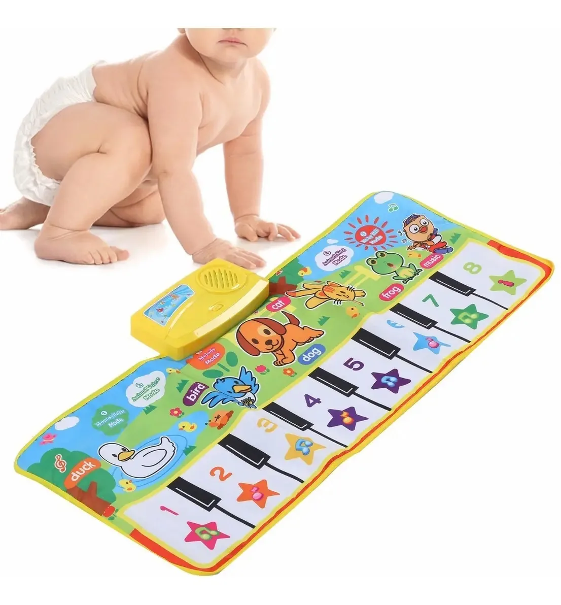 Tapete de piano musical para bebê, tapete de teclado infantil
