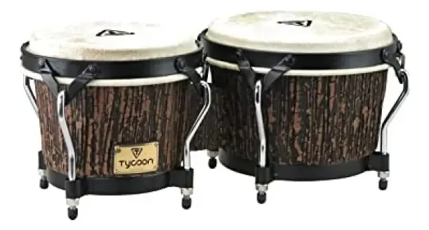 Tycoon STBS-B-LW | Bongos Supremo Lava Wood 7 + 8,5 polegadas, cor preta