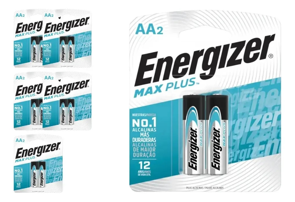 12 Pilhas Alcalinas Aa Max Plus Energizer (6 Cart)