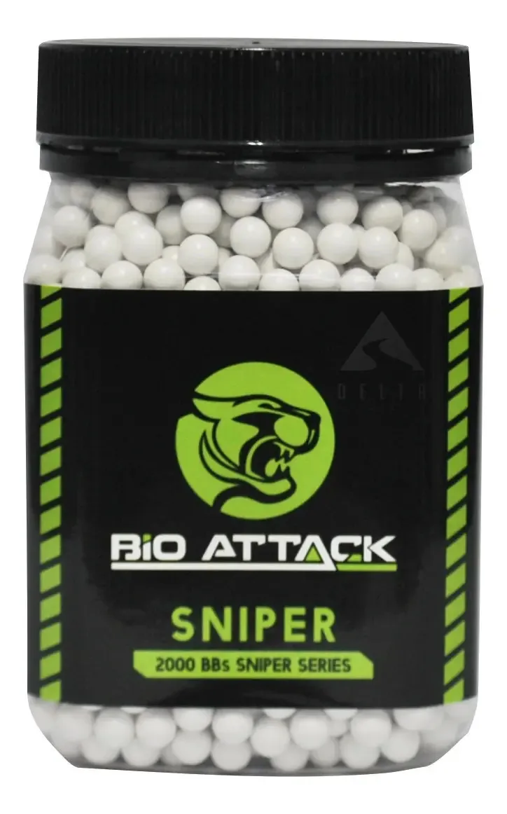 Munição Airsoft Bbs Esfera 6mm Bio Attack Sniper Dmr 0.45g
