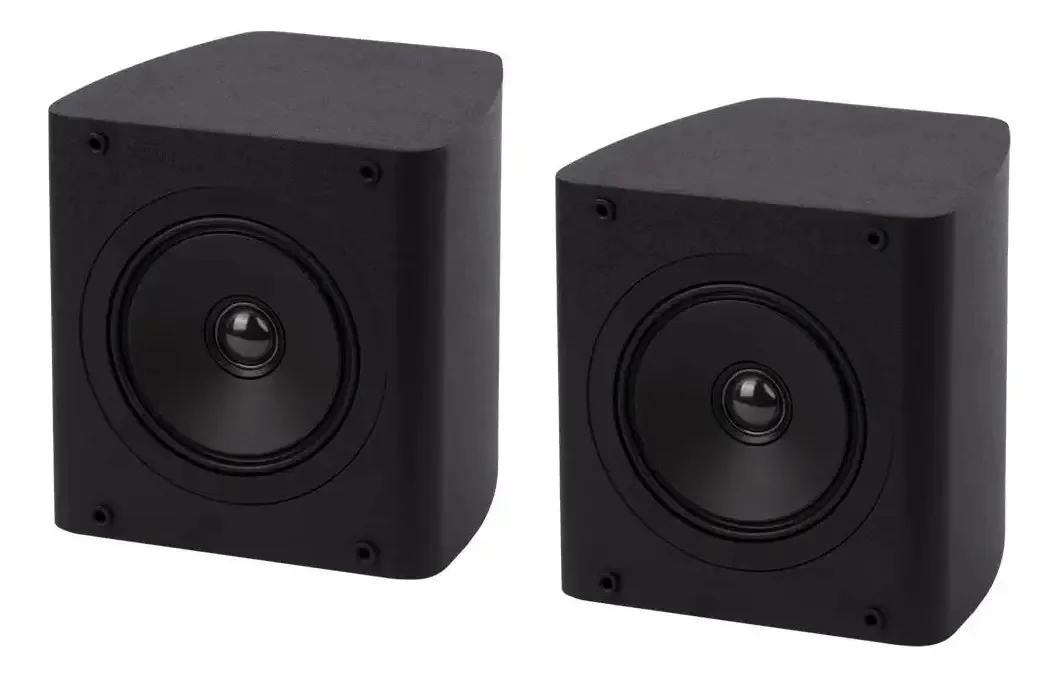 Alto-falantes Satélite Monolith Com Certificação Thx (par), Formato Compacto, Fecho Para Montagem Na Parede, Caixas De Mdf, Fáceis De Conectar, Para Sistemas De Cinema Em Casa Ou Jogos, Pretos
