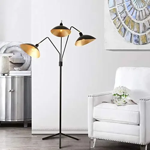 Candeeiro de chão Safavieh Lit4361b Iris preto 695