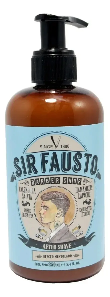 After Shave Sir Fausto Barbearia Cabeleireiro Mentolado X 250ml
