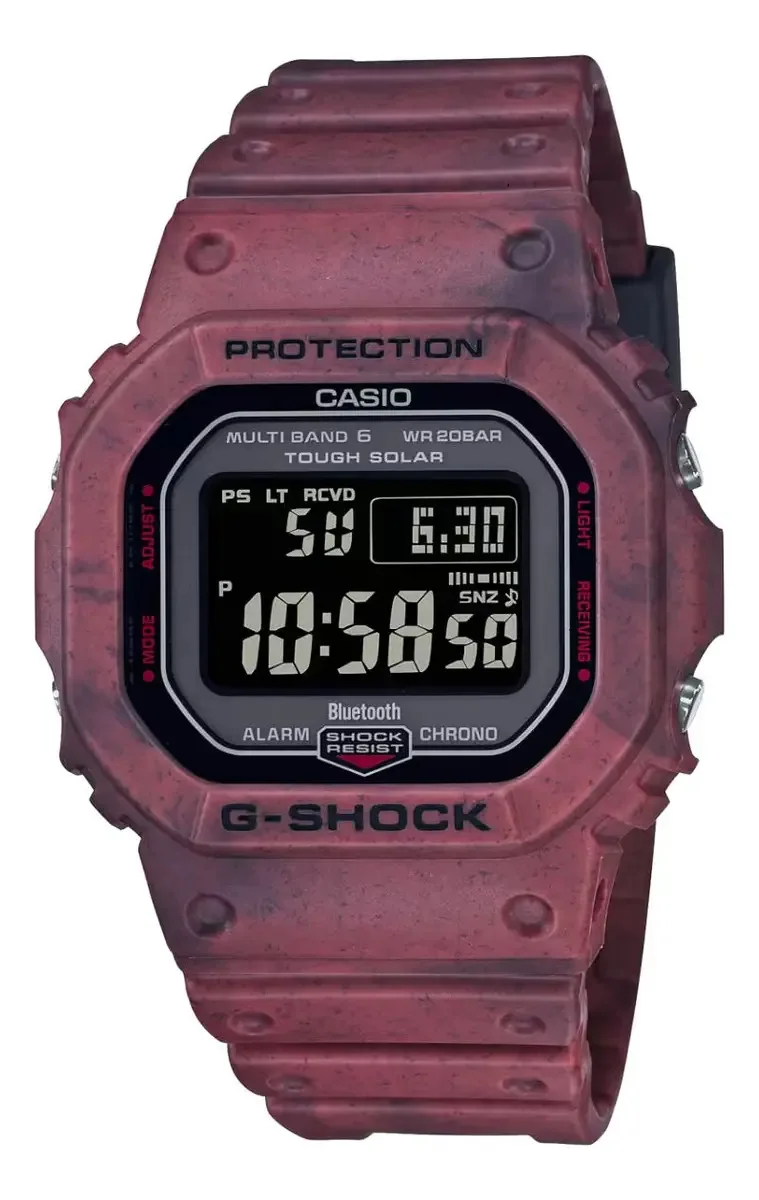 Relógio G-shock GWB5600SL-4: edição especial digital vermelha com conectividade Bluetooth