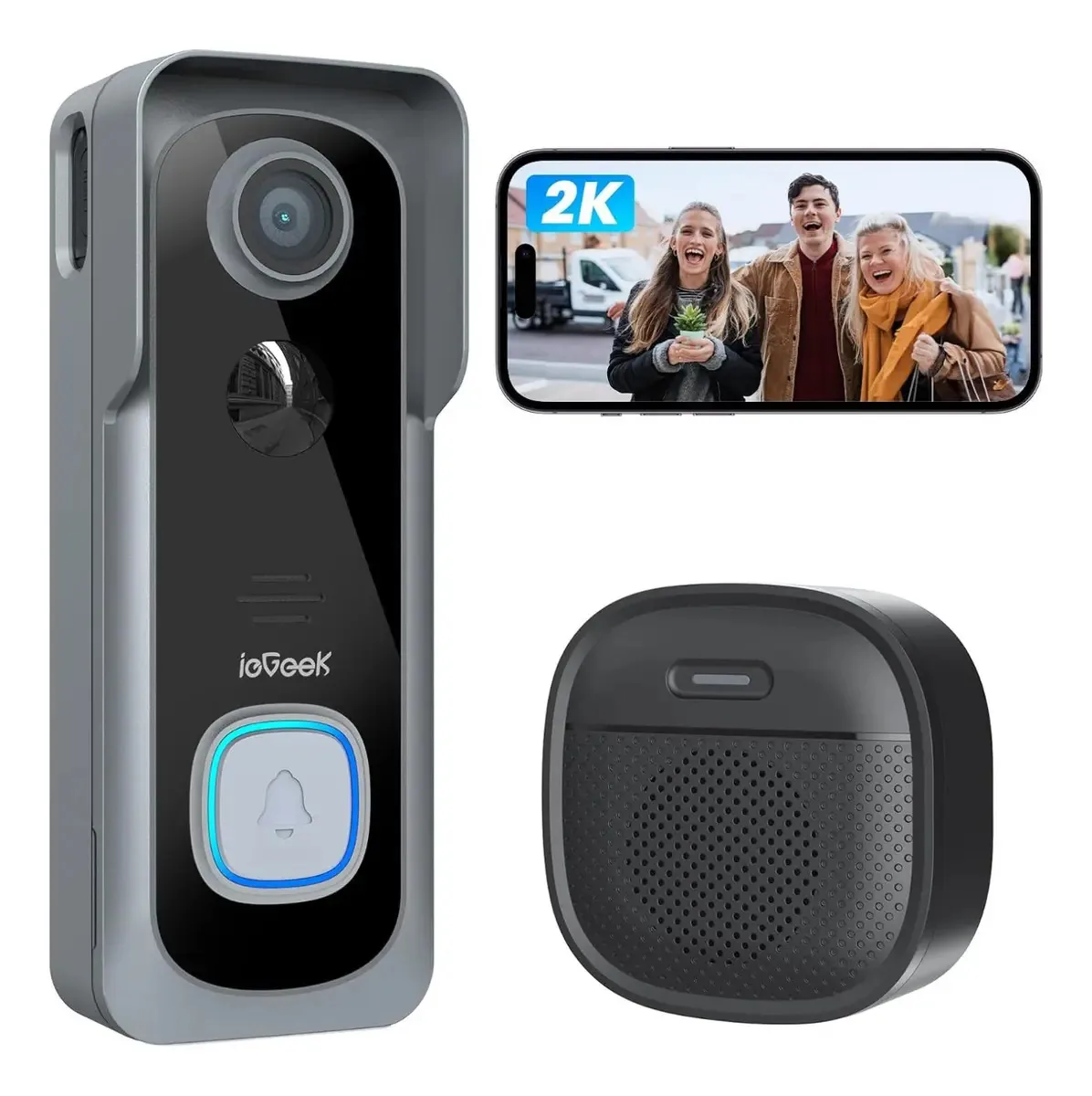Campainha sem fio Igeek 2m Pir Sensing/assinatura