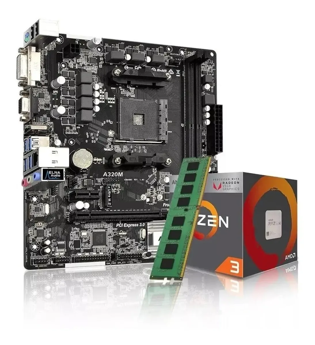 Combinação de atualização para jogadores Ryzen 3 3200g + Mother A320 + 8gb