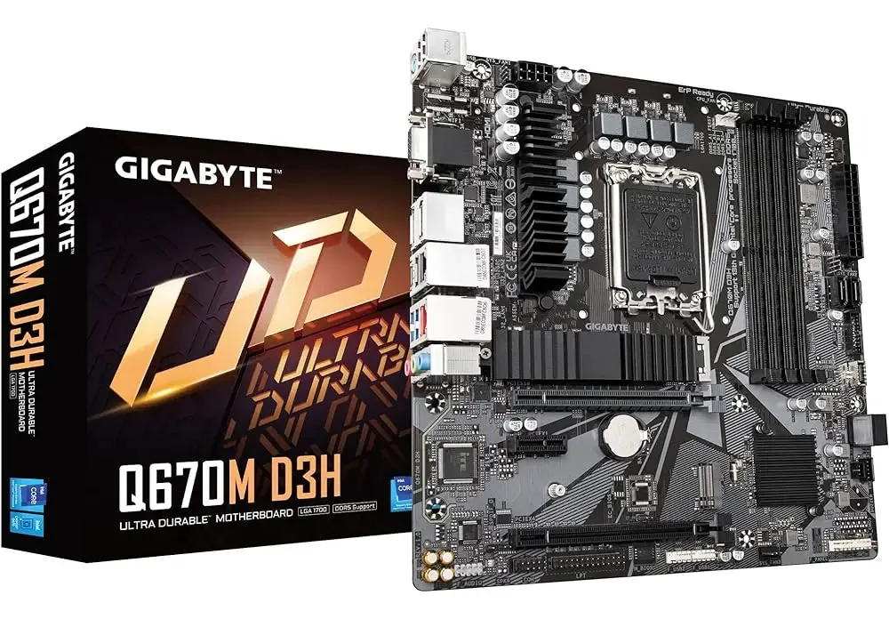 Gigabyte Q670m D3h LGA1700/Intel/Q670/M-ATX/DDR5/Dual