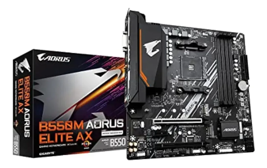 Gigabyte B550m Aorus Elite Ax Am4/amd/b550/micro Atx/sem Cor Placas mãe de computadores GIGABYTE