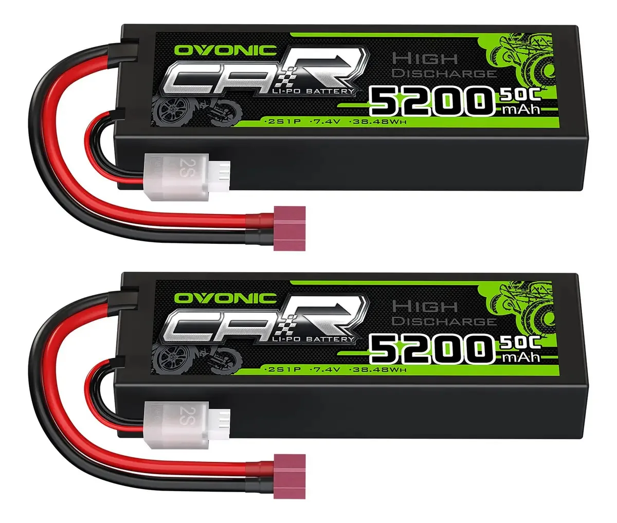 Bateria Lipo 50c 5200mah 7,4v com conector de veículo Deans