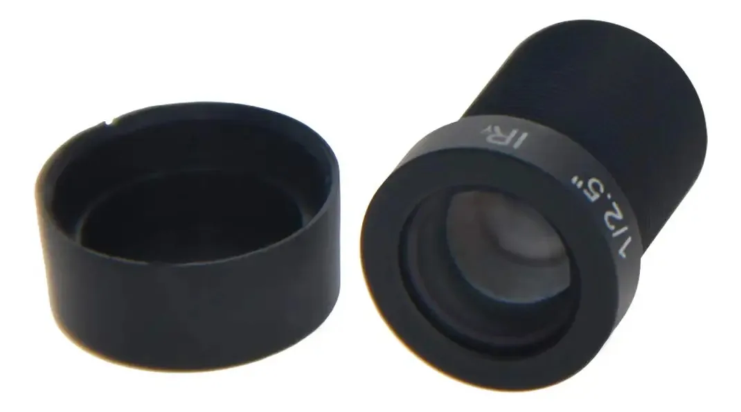 Lente Othmro 12mm Fixo Padrão Preto com tampa para câmeras - Ideal para fotografia e vídeo.