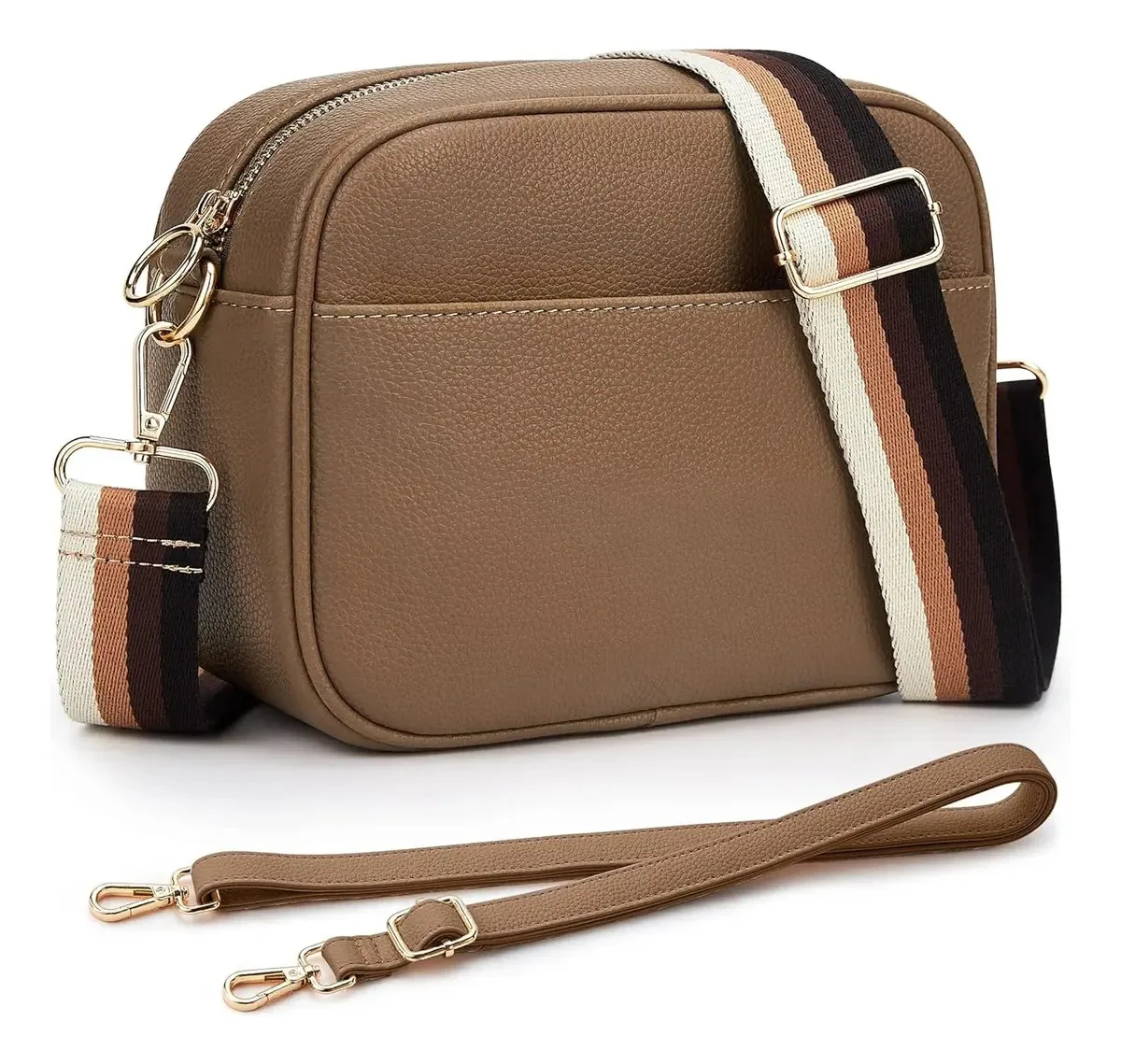 Bolsa tiracolo feminina Bolsa de ombro feminina Bolsa de moda feminina Cor marrom
